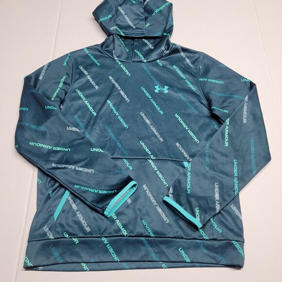 Under armour Boy’s Hoodie size Large color teal - Picture 1 of 5